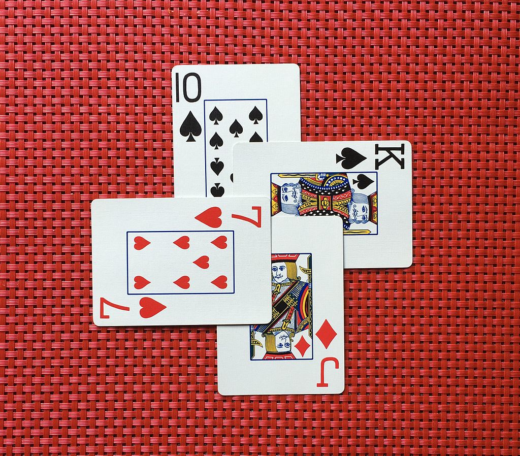 Four overlapping cards
