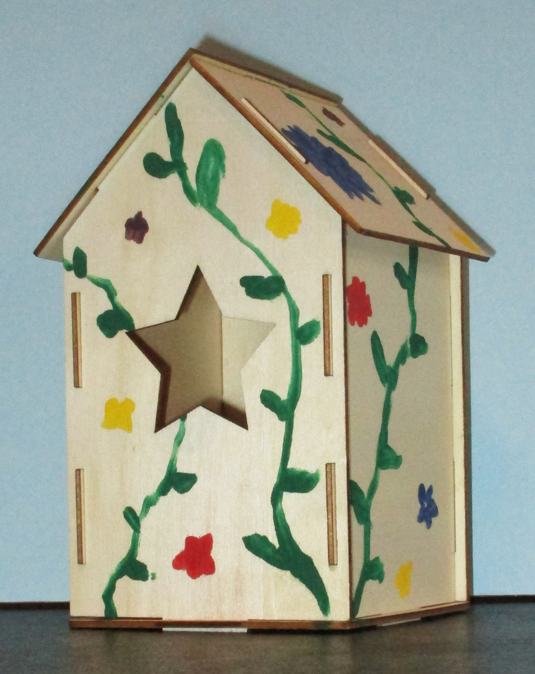 Painted birdhouse