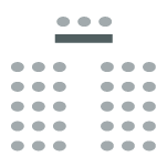 Table or podium facing audience