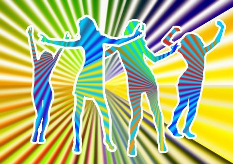 dancing psychedelic figures