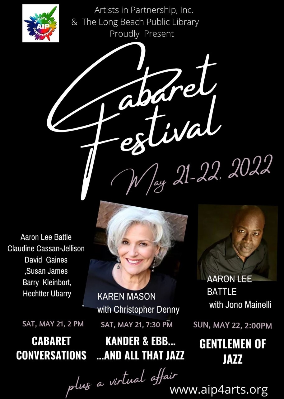 Cabaret Festival Flyer featuring an image of Karen Mason and Aaron Battle