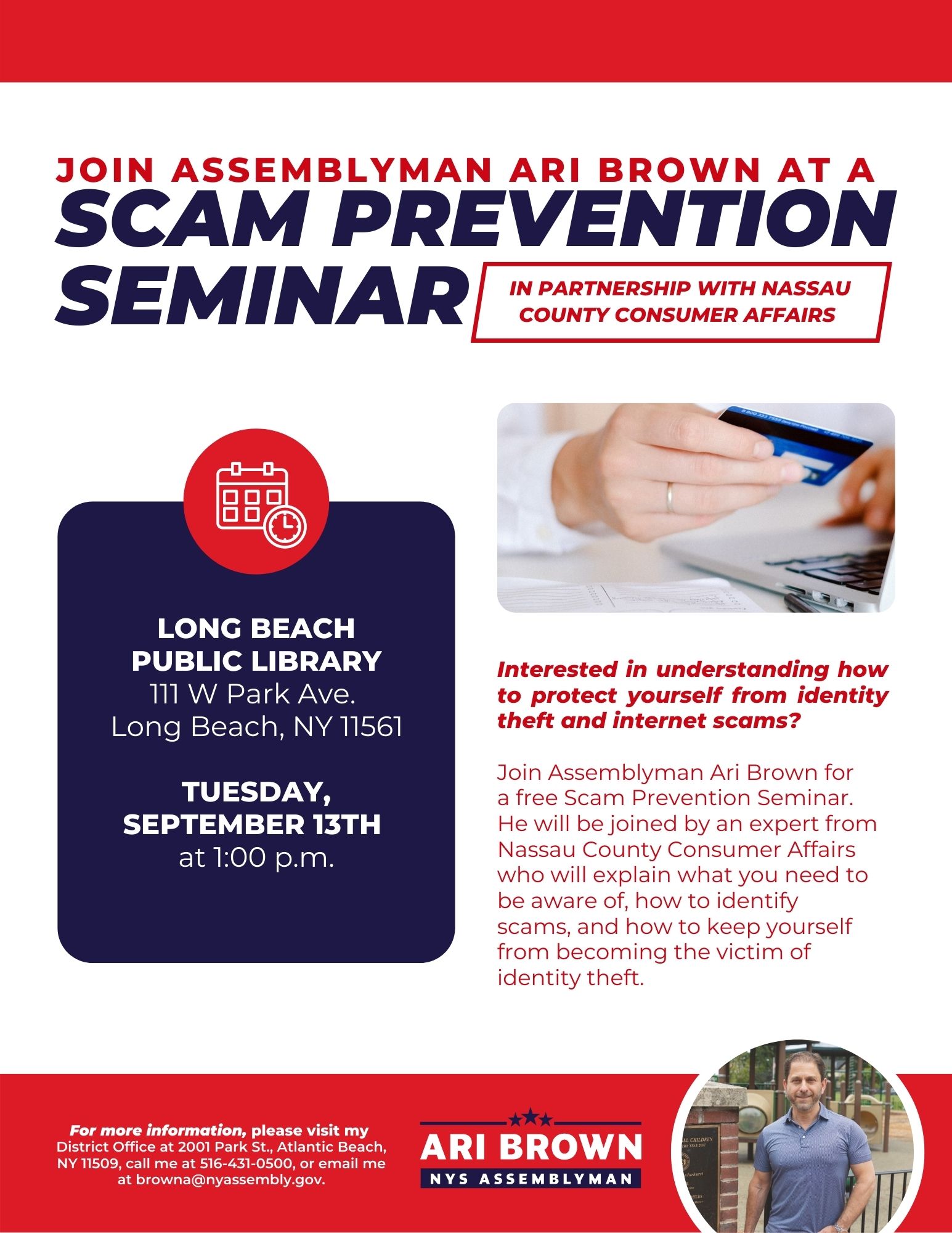 Scam Prevention Seminar Poster