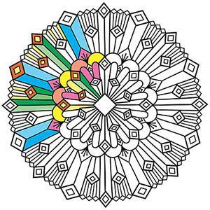 half-colored mandala