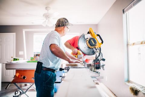 Men Building with Wood