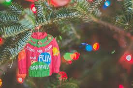 sweater ornament on tree