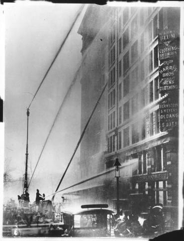 Firefighters at the Triangle Shirtwaist factory fire