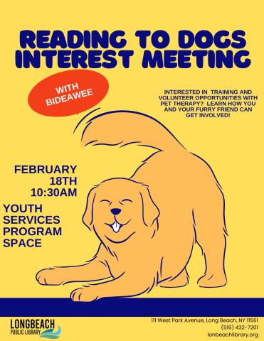 Flyer for Reading to Dogs