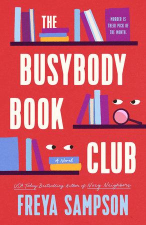 red background with logo bookshelf
