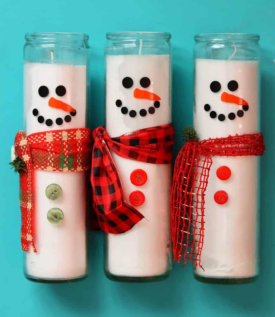 snowman candle