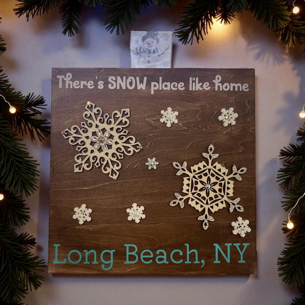 snowy wall art craft 